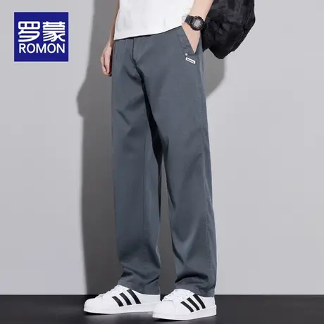 罗蒙莱赛尔天丝休闲裤男款夏季薄款直筒裤男士百搭宽松冰丝阔腿裤图片