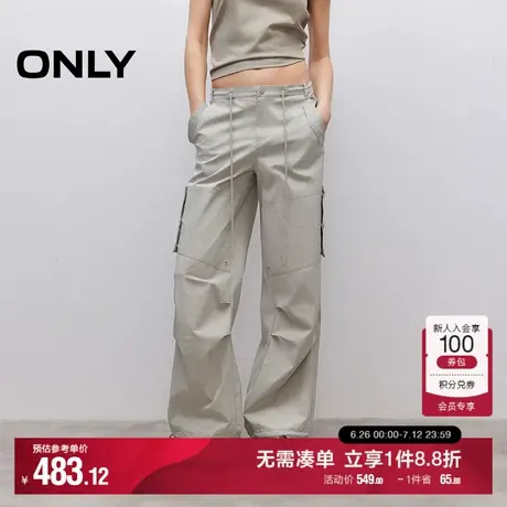 ONLY2025夏季新款潮流工装风宽松显瘦低腰长裤直筒裤休闲裤女商品大图