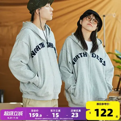 唐狮2024新款休闲运动情侣卫衣外套户外情侣服连帽开衫情侣装男女图片