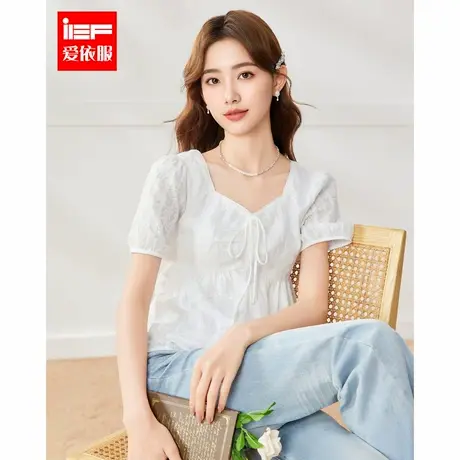 IEF/爱依服2025夏季新款法式温柔小女人气质通勤百搭宽松裙上衣商品大图