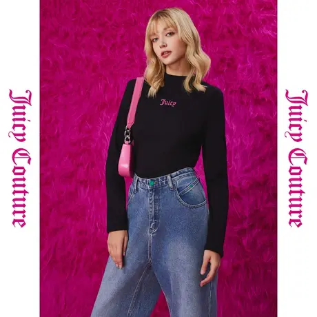 Juicy Couture橘滋春夏新款通勤立体半高领针织衫修身内搭女商品大图