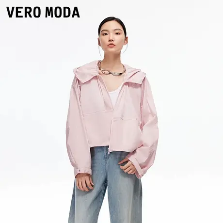 Vero Moda套装2025秋季新款含棉连帽抽绳上衣A字半身裙325317004商品大图