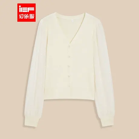 IEF/爱依服2025春季新款法式纯欲风小女人气质修身百搭毛织上衣商品大图
