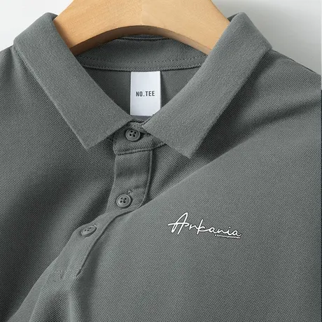 翻领polo衫带领短袖t恤男装冰丝凉感保罗上衣服字母印花夏季半袖商品大图