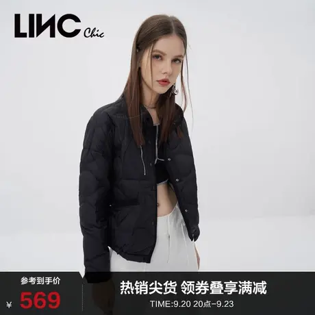 LINCCHIC金羽杰羽绒服女简约立领轻薄短款羽绒服女冬季Y22801132Y商品大图