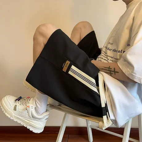 新款运动短裤男夏季oversize潮牌宽松篮球健身美式休闲五分裤子5商品大图