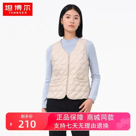 坦博尔2023新款轻薄羽绒马甲中老年羽绒服女保暖内胆马夹TB231002图片