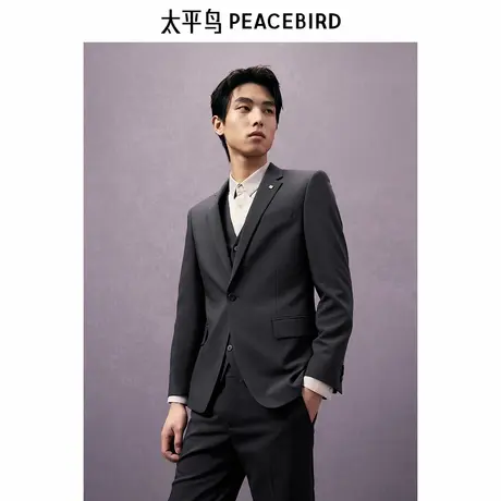 【商场同款】太平鸟男装西服秋季新款商务套西西装修身 B1BAE3X05商品大图