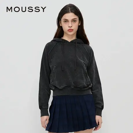 MOUSSY 夏季新品美式复古运动风短款连帽卫衣028HAZ80-0861商品大图
