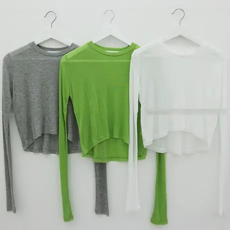 爵士舞T恤女秋短款露脐小心机上衣长袖宽松微透性感针织衫潮jazz图片