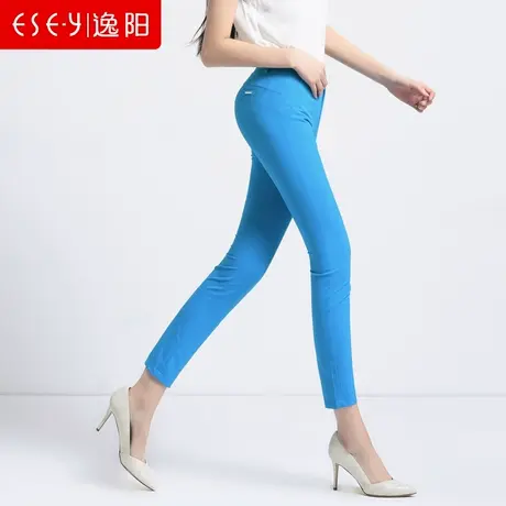 逸阳女裤新款夏季薄款九分裤小脚铅笔裤弹力显瘦百搭休闲裤子1998商品大图