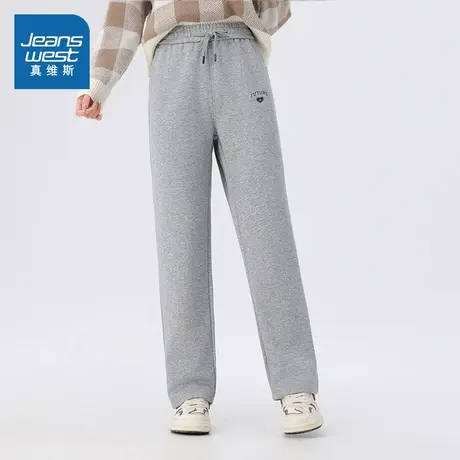 XC真维斯女装2025夏季新款 潮牌时尚宽松休闲阔腿运动卫裤女商品大图