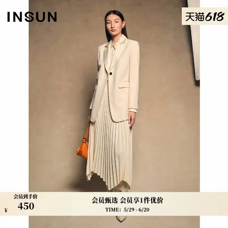 INSUN恩裳秋季中空纱挺括三醋酸休闲西装商品大图
