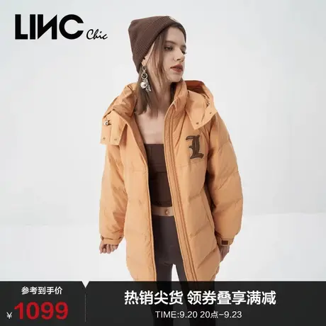 LINCCHIC金羽杰羽绒服女复古学院中长款羽绒服女冬季Y22803163Y商品大图