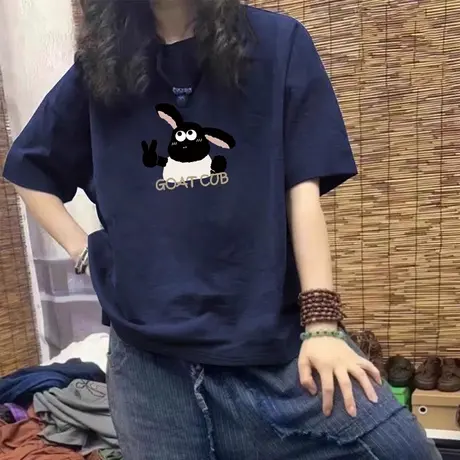 oversize大码女士短袖t恤2025超火减龄独特漂亮初夏胖mm上衣ins潮商品大图