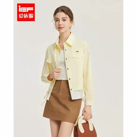 IEF/爱依服2025春季新款美式简约休闲风设计感通勤百搭短款外套商品大图