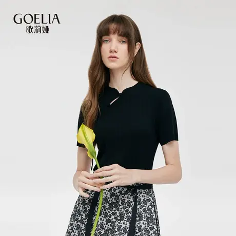 歌莉娅夏季新品新中式天丝上衣1C5R5G420商品大图