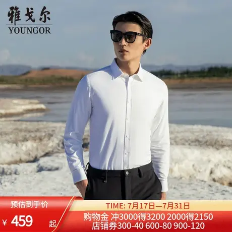 雅戈尔男士长袖衬衫春新款官方商务休闲白衬衫男图片