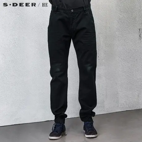 sdeerhe圣迪奥男装秋装时尚休闲舒适纯棉直筒工装休闲裤H15170829图片