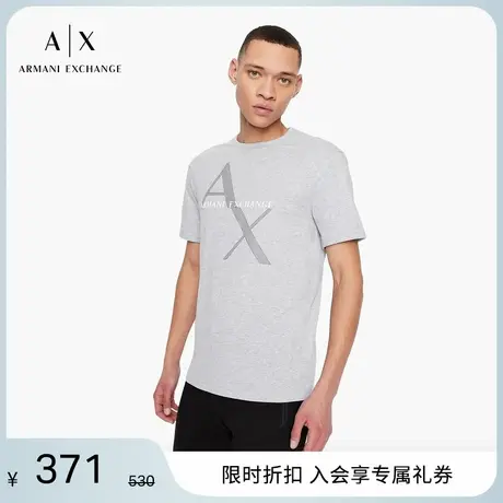 ARMANI EXCHANGE/阿玛尼男女情侣款全棉圆领正肩T恤2025夏季新款商品大图