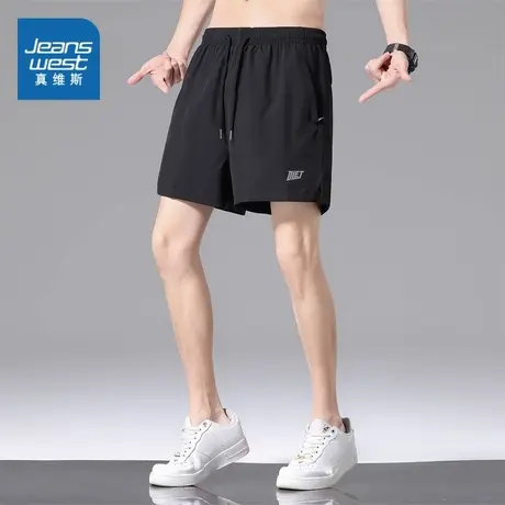 E5P真维斯男款直筒户外三分裤休闲运动短裤2024夏季新款休闲裤子商品大图