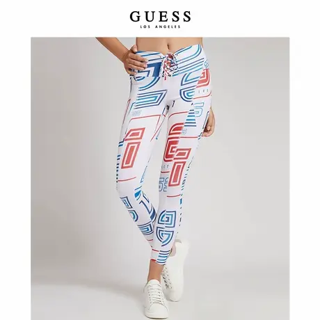 GUESS女士时尚印花显瘦学院风休闲裤-V2RB27MC03W商品大图