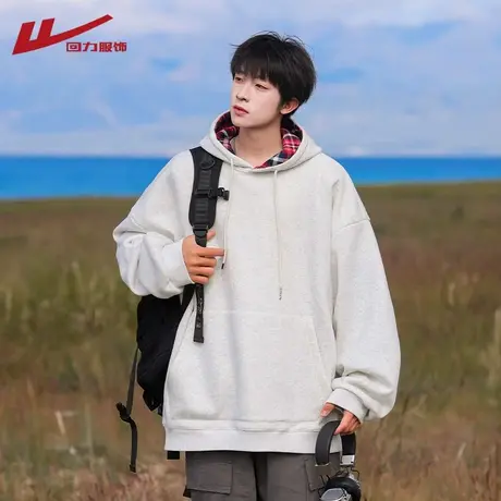 回力美式重磅卫衣男秋季上衣潮牌男装2025新款秋装男款衣服春秋款图片