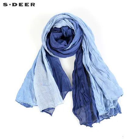 【新品】sdeer圣迪奥女装渐变抓皱感围巾S14283753图片
