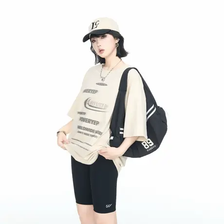 YEP美式潮牌创意印花短袖T恤女夏季2025新款宽松情侣休闲半袖上衣图片