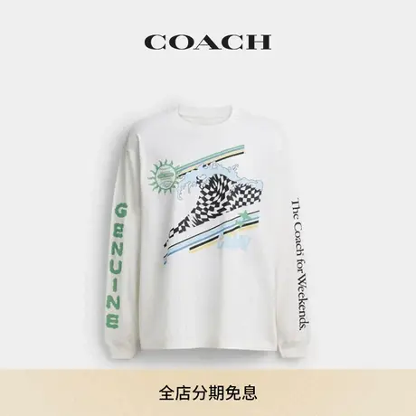 COACH/蔻驰男女通用棉质SURF长袖休闲T恤图片