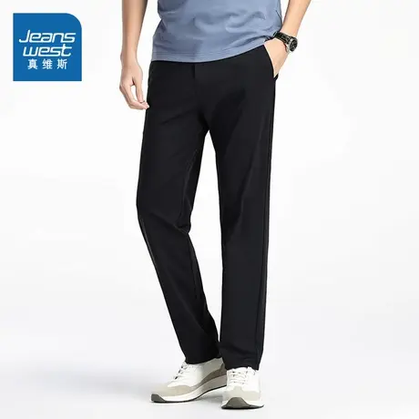 WX真维斯男装2025夏季新款  男士西裤顺滑弹力百搭合身休闲裤图片