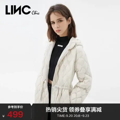 LINCCHIC金羽杰羽绒服女机能收腰轻薄长款羽绒服女外套Y21803450商品大图