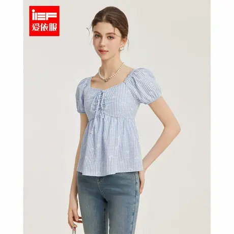 IEF/爱依服2025夏季新款法式淑女气质通勤百搭设计感显瘦上衣商品大图