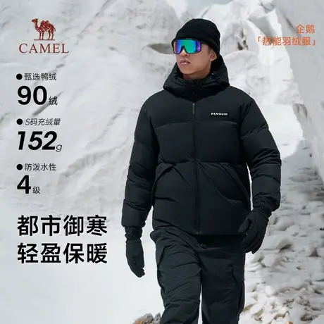 Camel/骆驼男装中性款标准长面包羽绒服商品大图