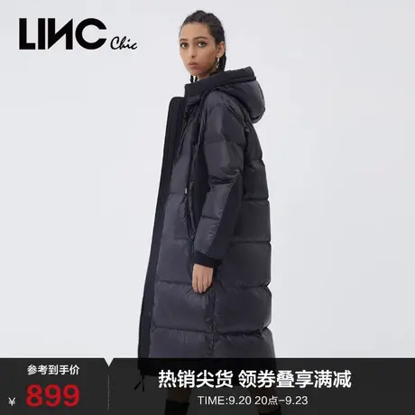 LINCCHIC金羽杰羽绒服女软糯修身长款羽绒服女冬季外套Y21808130Y商品大图