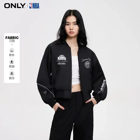 ONLY奥莱夏季NBA联名潮流三防短款棒球服外套女商品大图