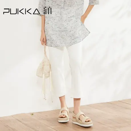 蒲PUKKA 棉质牛仔裤女2025春季新款小脚裤商品大图