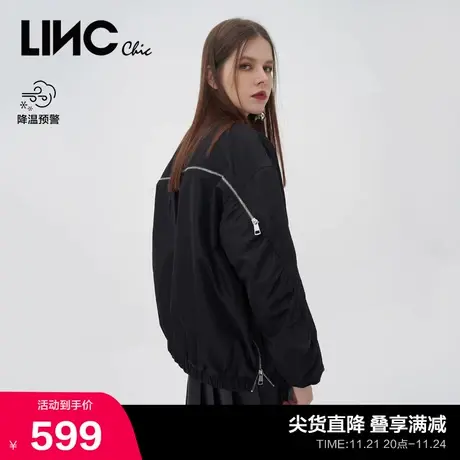 LINCCHIC金羽杰羽绒服女潮酷飞行员夹克轻暖羽绒服女Y22802010Y商品大图