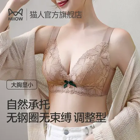 猫人内衣女小胸聚拢显大胸罩无痕收副乳防下垂上托提拉文胸少女生商品大图