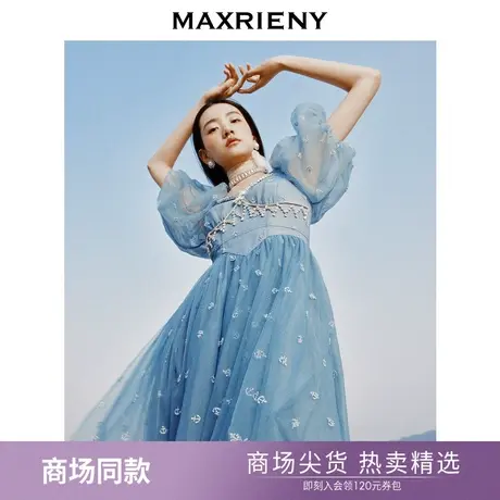 【商场同款】MAXRIENY公主航行系列船锚连衣裙公主裙A摆蓬蓬裙商品大图