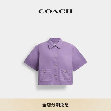 COACH/蔻驰女士丹宁短袖上衣图片
