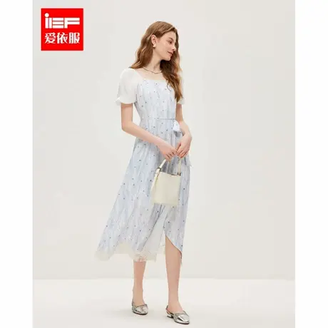 IEF/爱依服连衣裙2025夏季新款法式温柔小女人气质碎花连衣长裙商品大图