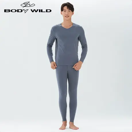 爱慕BODYWILD保暖裤男秋冬季抓绒包腰长裤秋裤ZBN73LI1商品大图