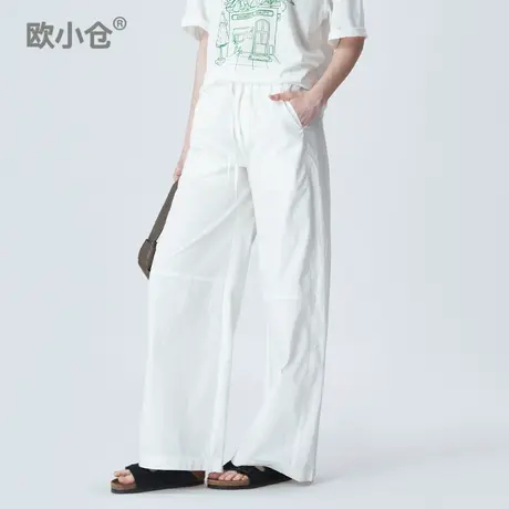 欧小仓清补凉系列实穿性投资晒布棉感夏气球裤干爽轻行弯刀阔腿裤商品大图