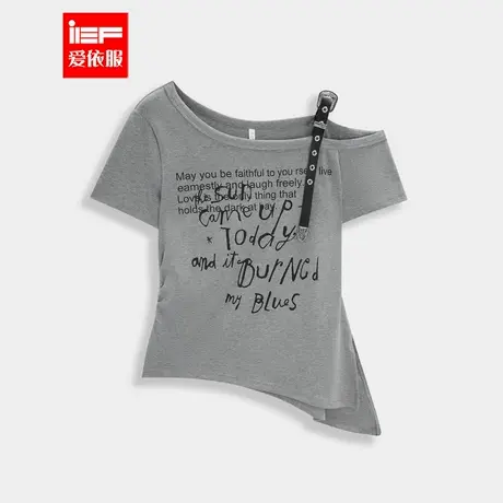 IEF/爱依服2025夏季新款美式潮酷街头辣妹气质设计感百搭上衣图片