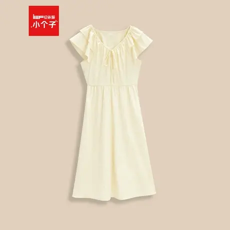 IEF/爱依服连衣裙2025夏季新款法式短袖连衣裙文艺小女人中长A裙商品大图