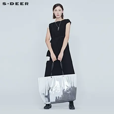 sdeer圣迪奥女装夏装通勤水墨晕染字母服饰配件手提包S20263890图片