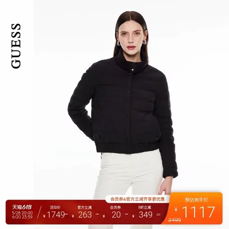GUESS女士都市时尚百搭鹅绒翻领绗缝羽绒服-YO4W5869商品大图