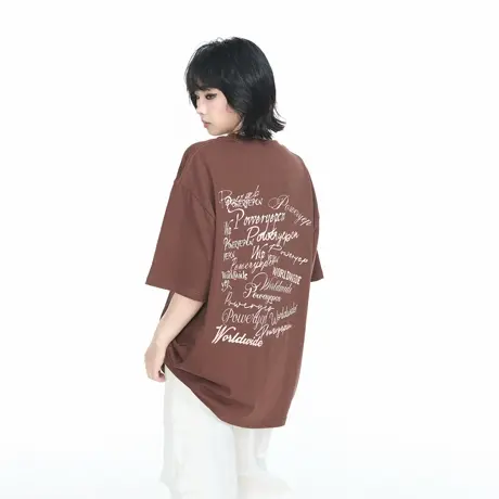 美式街头风创意印花短袖T恤女夏季潮牌oversize宽松情侣半袖上衣图片