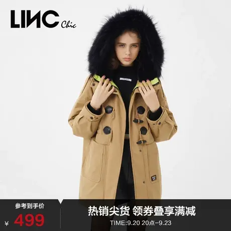 LINCCHIC金羽杰羽绒服女复古派克服中长款羽绒服女冬季2044341Y图片